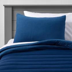 Twin Channel Jersey Comforter Set Navy - Pillowfort