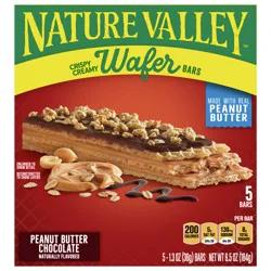 Nature Valley Wafer Bars, Peanut Butter Chocolate, 1.3 oz, 5 ct