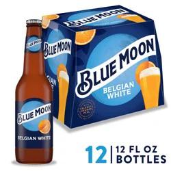 Blue Moon Belgian White Wheat Ale, 5.4% ABV, 12-pack 12-oz. beer bottles