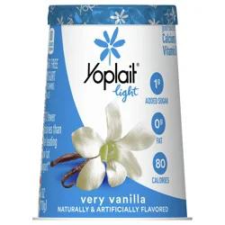Yoplait Light Very Vanilla Fat Free Yogurt, 6 OZ Yogurt Cup