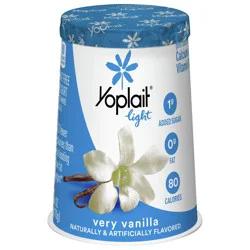 Yoplait Light Fat Free Very Vanilla Yogurt 6 oz