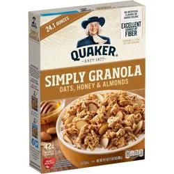 Quaker Simply Granola Regular, Oats, Honey, Almond - 24.1oz