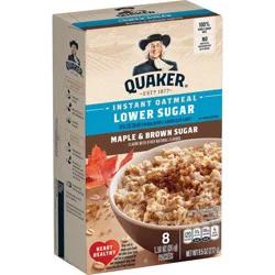 Quaker Low Sugar Oatmeal - 9.5oz/8ct