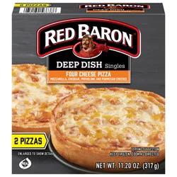 Red Baron Frozen Pizza Deep Dish Singles Four Cheese