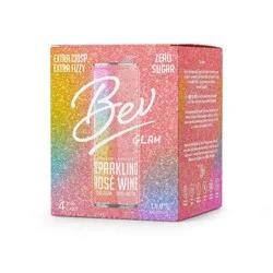 Bev Glam Rosé Wine - 4pk/250ml Cans