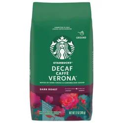 Starbucks Ground Coffee—Dark Roast Coffee—Decaf Caffè Verona—100% Arabica—1 bag (12 oz)