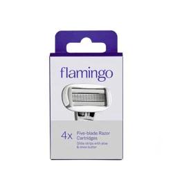 Flamingo Women's Razor Blade Refills - 5-Blade Refill Cartridges - 4ct