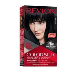 Revlon ColorSilk Beautiful Color 100% Gray Coverage Ammonia-Free Permanent Hair Color - 010 Black - 4.4 fl oz