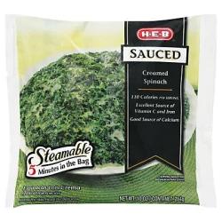 H-E-B Steamable Sauced Creamed Spinach