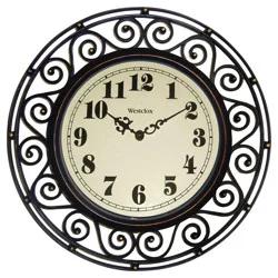 Westclox 12" Round Wrought Iron Style Wall Clock