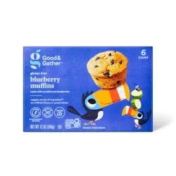Frozen Gluten Free Blueberry Muffins with Zucchini and Oats - 12oz/6ct - Good & Gather