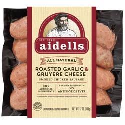 Aidells Smoked Chicken Sausage, Roasted Garlic & Gruyere Cheese, 12 oz. (4 Fully Cooked Links)