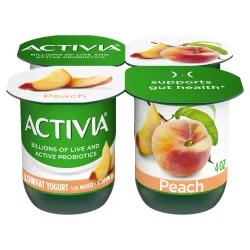 Activia Low Fat Probiotic Peach Yogurt Cups