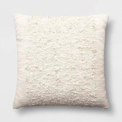 Textural Solid Square Throw Pillow Neutral - Threshold™