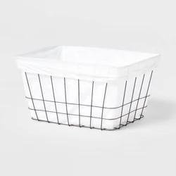 Metal Wire Laundry Basket with Fabric Liner - Brightroom™