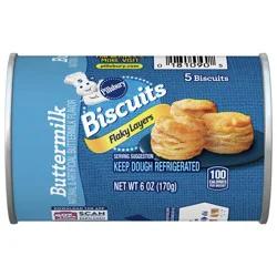 Pillsbury Flaky Layers Refrigerated Buttermilk Biscuits, 5 ct., 6 oz.