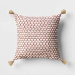 Block Print Square Throw Pillow Purple - Threshold™