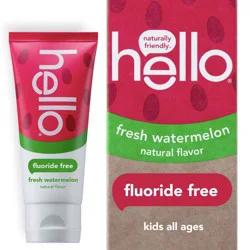 hello Kids' Fluoride-Free, SLS-Free and Vegan Toothpaste - Natural Watermelon - 4.2oz