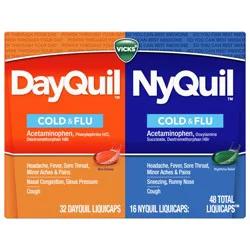 DayQuil Vicks DayQuil & NyQuil Cold & Flu Medicine LiquiCaps - 48ct