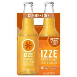 Izze Sparkling Clementine Juice Beverage 4 - 12 fl oz Bottles