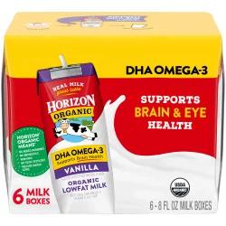 Horizon Organic 1% Lowfat UHT DHA Omega-3 Vanilla Milk