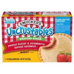 Smucker's Uncrustables Frozen Whole Wheat Peanut Butter & Strawberry Jam Sandwich - 8oz/4ct