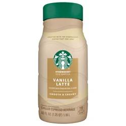 Starbucks Vanilla Latte Iced Espresso Bottled Coffee Drink, 40 Fl Oz