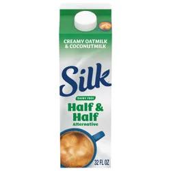 Silk Half & Half Alternative, Creamy Oat Milk and Coconut Milk, Smooth, Lusciously Creamy Dairy Free and Gluten Free Half and Half Creamer From the No. 1 Brand of Plant Based Creamers, 32 FL OZ Carton