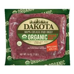 Dakota Grass Fed Organic 90% Lean 10% Fat Ground Beef