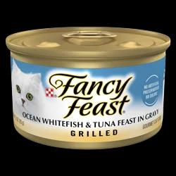 Fancy Feast Purina Fancy Feast Grilled Gourmet Wet Cat Food Ocean White Fish & Tuna Feast In Gravy - 3oz