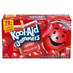 Kool-Aid Jammers Cherry Flavored 0% Juice Drink, 10 ct Box, 6 fl oz Pouches