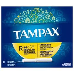 Tampax Anti-Slip Grip Cardboard Applicator Regular Absorbency Tampons