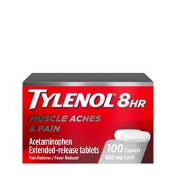 Tylenol 8 Hour Muscle Aches & Pain Relief Extended-Release Tablets with Acetaminophen, Fever Reducer & Pain Medicine for Muscles, Joints, Body, and Backache Pain Relief