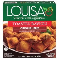 Louisa Original Beef Toasted Ravioli 16 oz Box
