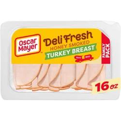 Oscar Mayer Deli Fresh Honey Smoked Turkey Breast Sliced Lunch Meat Family Size - 16oz