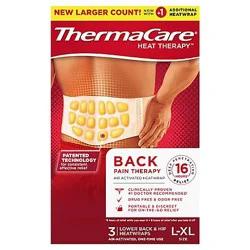 Thermacare Heat Wraps Lower Back And Hip Pain Therapy Large To Xl - 3 Count
