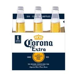 Corona Extra Mexican Lager Import Beer, 6 pk 12 fl oz Bottles, 4.6% ABV