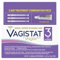 Vagisil Vagistat Combination Pack 3 Day Treatment Vaginal Suppositories and Tube 4 ct 1 ea
