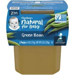 Gerber Sitter 2nd Foods Green Bean Baby Meals Tubs - 2ct/8oz