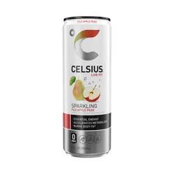 CELSIUS Sparkling Fuji Apple Pear, Functional Essential Energy Drink 12 Fl Oz Single Can