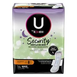 U by Kotex Security Overnight Maxi Pads with Wings
