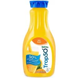 Tropicana Trop50 Juice Beverage Orange No Pulp 52 Fl Oz Bottle