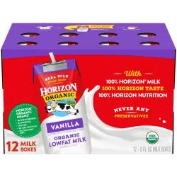 Horizon Organic 1% Lowfat UHT Vanilla Milk