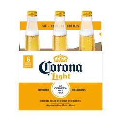 Corona Light Mexican Lager Import Light Beer, 6 pk 12 fl oz Bottles, 4.0% ABV