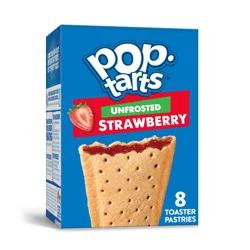 Pop-Tarts Toaster Pastries, Unfrosted Strawberry, 13.5 oz, 4 Count