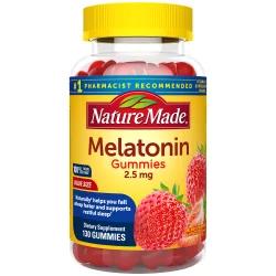 Nature Made Melatonin Gummies 2.5 mg, 130 Count Value Size for Supporting Restful Sleep
