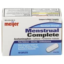 Meijer Maximum Strength Menstrual Complete Caplets