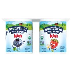 Stonyfield Organic Kids Strawberry Vanilla & Blueberry Lowfat Yogurt Variety Pack