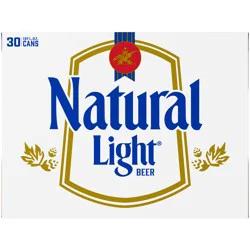 Natural Light Beer, 30 Pack Beer, 12 FL OZ Cans