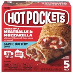 Hot Pockets Frozen Sandwiches Meatballs Mozzarella 5pack